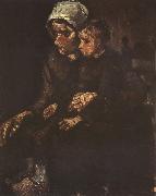 Vincent Van Gogh Peasant Woman with Child on Her Lap(nn04) Sweden oil painting artist